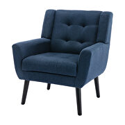 Modern blue soft velvet material ergonomics accent chair by La Spezia additional picture 2