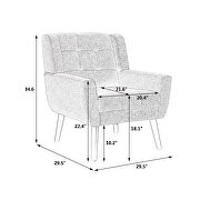 Modern blue soft velvet material ergonomics accent chair additional photo 3 of 11