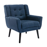 Modern blue soft velvet material ergonomics accent chair additional photo 4 of 11