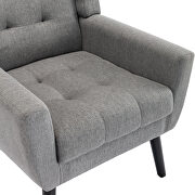 Modern light gray soft velvet material ergonomics accent chair additional photo 4 of 11