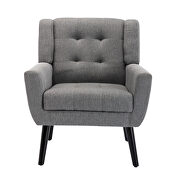 Modern light gray soft velvet material ergonomics accent chair additional photo 5 of 11