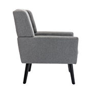 Modern light gray soft velvet material ergonomics accent chair by La Spezia additional picture 7