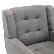 Modern light gray soft velvet material ergonomics accent chair by La Spezia additional picture 9