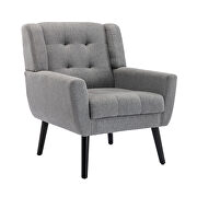 Modern light gray soft velvet material ergonomics accent chair by La Spezia additional picture 10