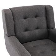 Modern dark gray soft velvet material ergonomics accent chair by La Spezia additional picture 12