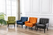 Modern dark gray soft velvet material ergonomics accent chair by La Spezia additional picture 3