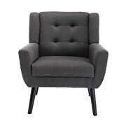 Modern dark gray soft velvet material ergonomics accent chair by La Spezia additional picture 4