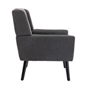 Modern dark gray soft velvet material ergonomics accent chair by La Spezia additional picture 5