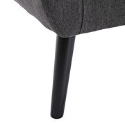 Modern dark gray soft velvet material ergonomics accent chair by La Spezia additional picture 6