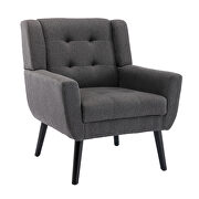 Modern dark gray soft velvet material ergonomics accent chair by La Spezia additional picture 9