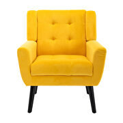 Modern yellow soft velvet material ergonomics accent chair additional photo 2 of 11