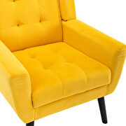 Modern yellow soft velvet material ergonomics accent chair by La Spezia additional picture 11
