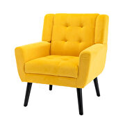 Modern yellow soft velvet material ergonomics accent chair by La Spezia additional picture 12