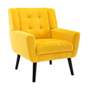 Modern yellow soft velvet material ergonomics accent chair additional photo 3 of 11