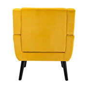 Modern yellow soft velvet material ergonomics accent chair additional photo 5 of 11