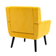 Modern yellow soft velvet material ergonomics accent chair by La Spezia additional picture 6