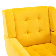 Modern yellow soft velvet material ergonomics accent chair by La Spezia additional picture 7