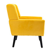 Modern yellow soft velvet material ergonomics accent chair by La Spezia additional picture 9