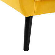 Modern yellow soft velvet material ergonomics accent chair by La Spezia additional picture 10