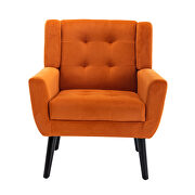 Modern orange soft velvet material ergonomics accent chair by La Spezia additional picture 2