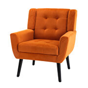 Modern orange soft velvet material ergonomics accent chair by La Spezia additional picture 11