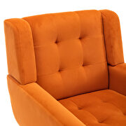 Modern orange soft velvet material ergonomics accent chair by La Spezia additional picture 9