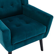 Modern teal soft velvet material ergonomics accent chair by La Spezia additional picture 11