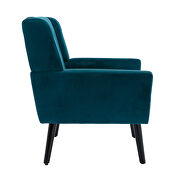 Modern teal soft velvet material ergonomics accent chair by La Spezia additional picture 6