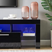 Black high glossy front morden TV stand with led lights by La Spezia additional picture 2
