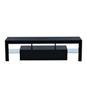 Black high glossy front morden TV stand with led lights by La Spezia additional picture 15