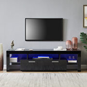 Black high glossy front morden TV stand with led lights by La Spezia additional picture 5