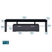 Black high glossy front morden TV stand with led lights by La Spezia additional picture 6
