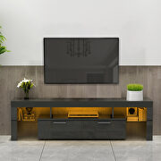 Black high glossy front morden TV stand with led lights by La Spezia additional picture 8