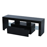 Black high glossy morden TV stand with led lights by La Spezia additional picture 11