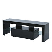 Black high glossy morden TV stand with led lights by La Spezia additional picture 12
