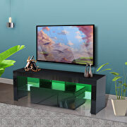Black high glossy morden TV stand with led lights by La Spezia additional picture 14