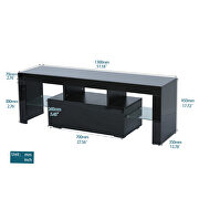 Black high glossy morden TV stand with led lights by La Spezia additional picture 3