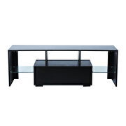 Black high glossy morden TV stand with led lights by La Spezia additional picture 4