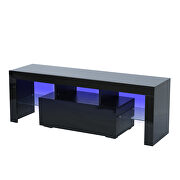 Black high glossy morden TV stand with led lights by La Spezia additional picture 5