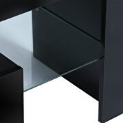 Black high glossy morden TV stand with led lights by La Spezia additional picture 8