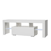 White high glossy morden TV stand with led lights by La Spezia additional picture 11