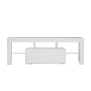 White high glossy morden TV stand with led lights by La Spezia additional picture 4