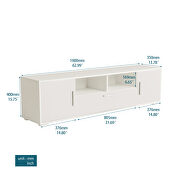 White morden TV stand with led lights by La Spezia additional picture 8