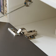 White/ dark gray morden TV stand with led lights by La Spezia additional picture 10