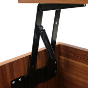 Rosewood finish coffee table with solid wood leg rest by La Spezia additional picture 2