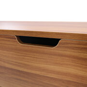 Rosewood finish coffee table with solid wood leg rest by La Spezia additional picture 13