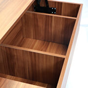 Rosewood finish coffee table with solid wood leg rest by La Spezia additional picture 9