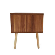 Rosewood finish coffee table with solid wood leg rest by La Spezia additional picture 10