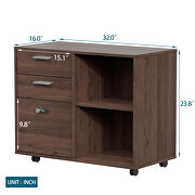 Drawer wood file cabinet with coded lock in brown oak by La Spezia additional picture 5