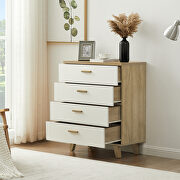Drawer storge cabinet with solid wood handles in white by La Spezia additional picture 11